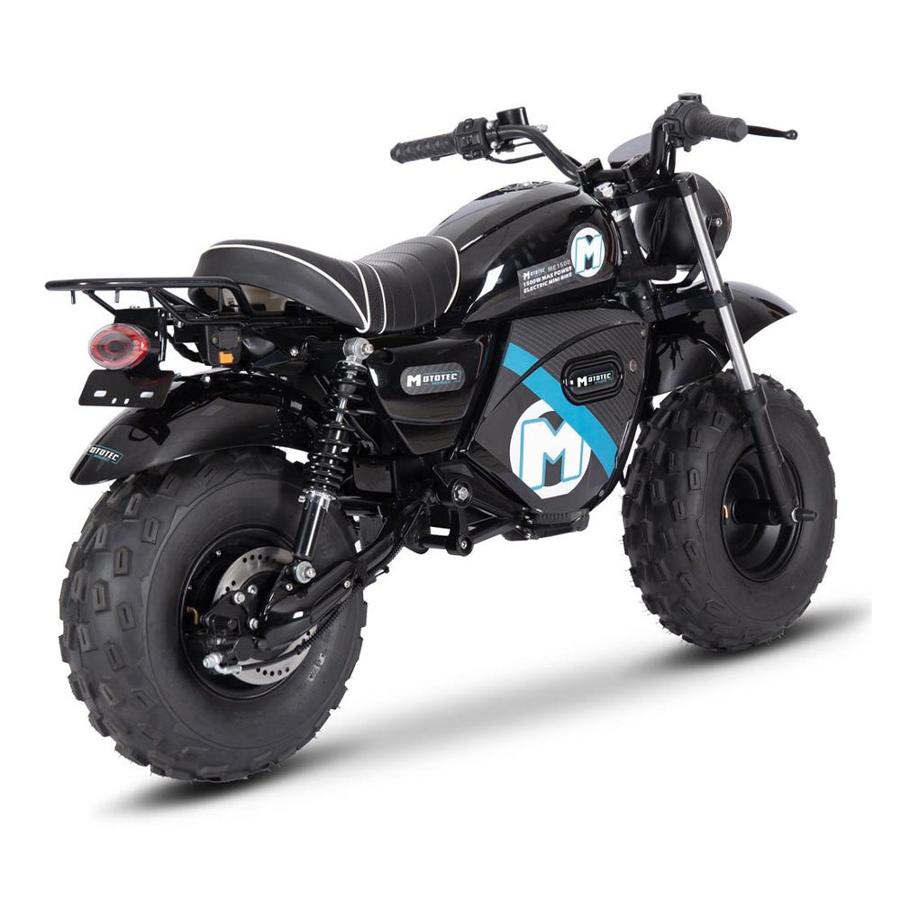 MotoTec 1500W 60V/20AH Electric Powered Mini Bike, Black (97368524) - Energize Trek