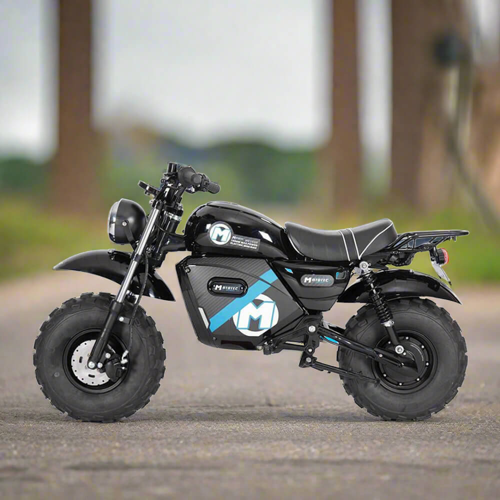 MotoTec 1500W 60V/20AH Electric Powered Mini Bike, Black (97368524) - Energize Trek