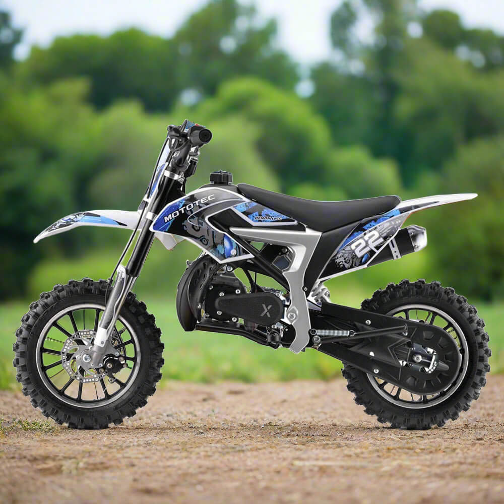MotoTec Demon 50CC 2-Stroke Kids Gas Dirt Bike (SAK76541) - Energize Trek