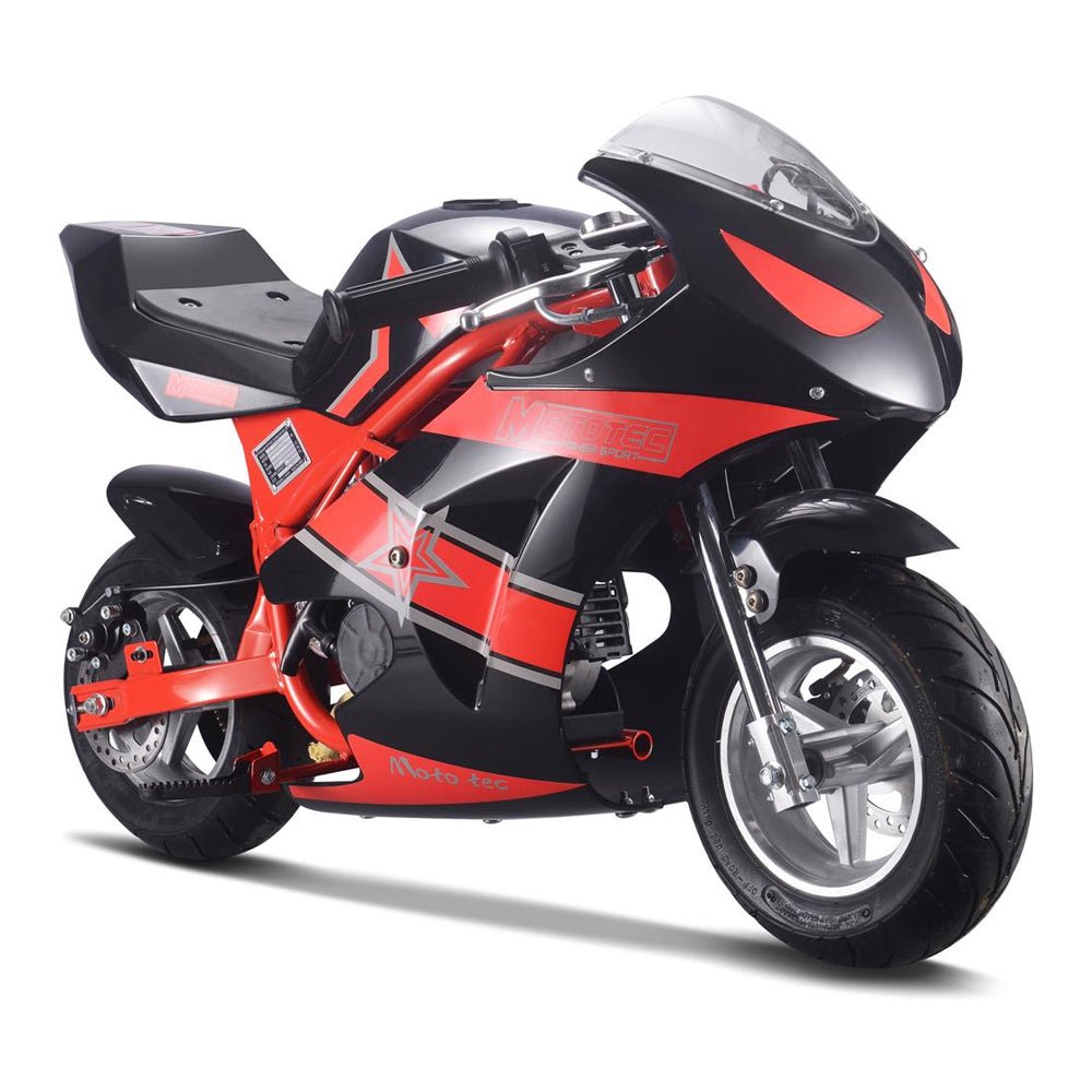 MotoTec GT 49CC 2-Stroke Premium Air Cooled Gas Pocket Bike (93706896) - Energize Trek