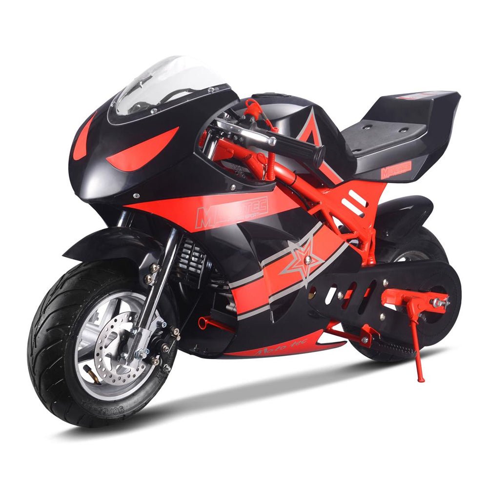 MotoTec GT 49CC 2-Stroke Premium Air Cooled Gas Pocket Bike (93706896) - Energize Trek