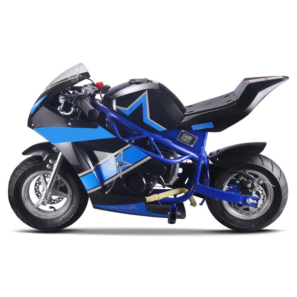MotoTec GT 49CC 2-Stroke Premium Air Cooled Gas Pocket Bike (93706896) - Energize Trek