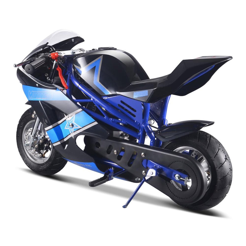 MotoTec GT 49CC 2-Stroke Premium Air Cooled Gas Pocket Bike (93706896) - Energize Trek