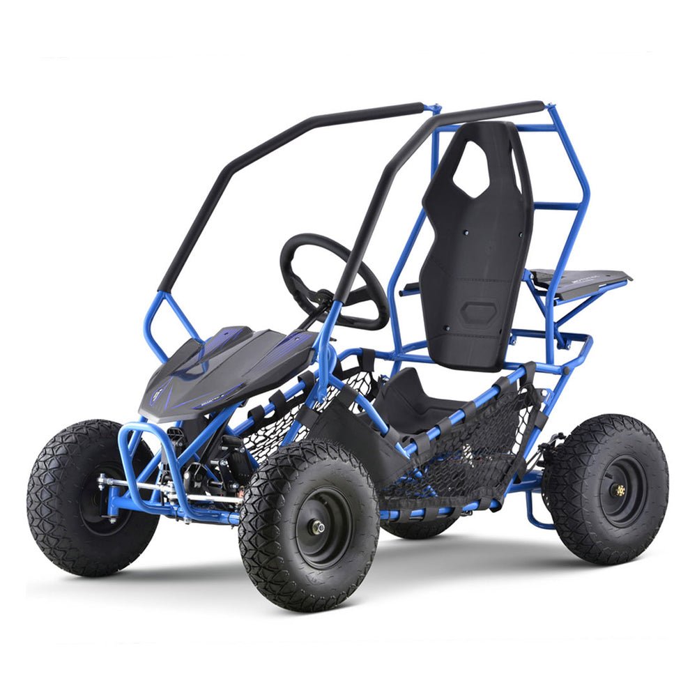 MotoTec Maverick 36V/36AH Blue Electric Motorized Go Kart, 1000W (95368142) - Energize Trek