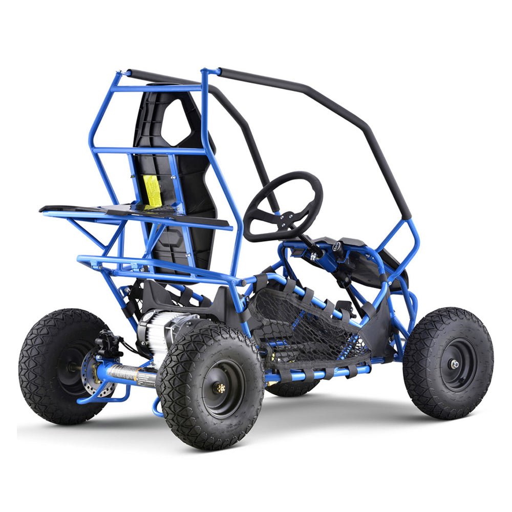 MotoTec Maverick 36V/36AH Blue Electric Motorized Go Kart, 1000W (95368142) - Energize Trek
