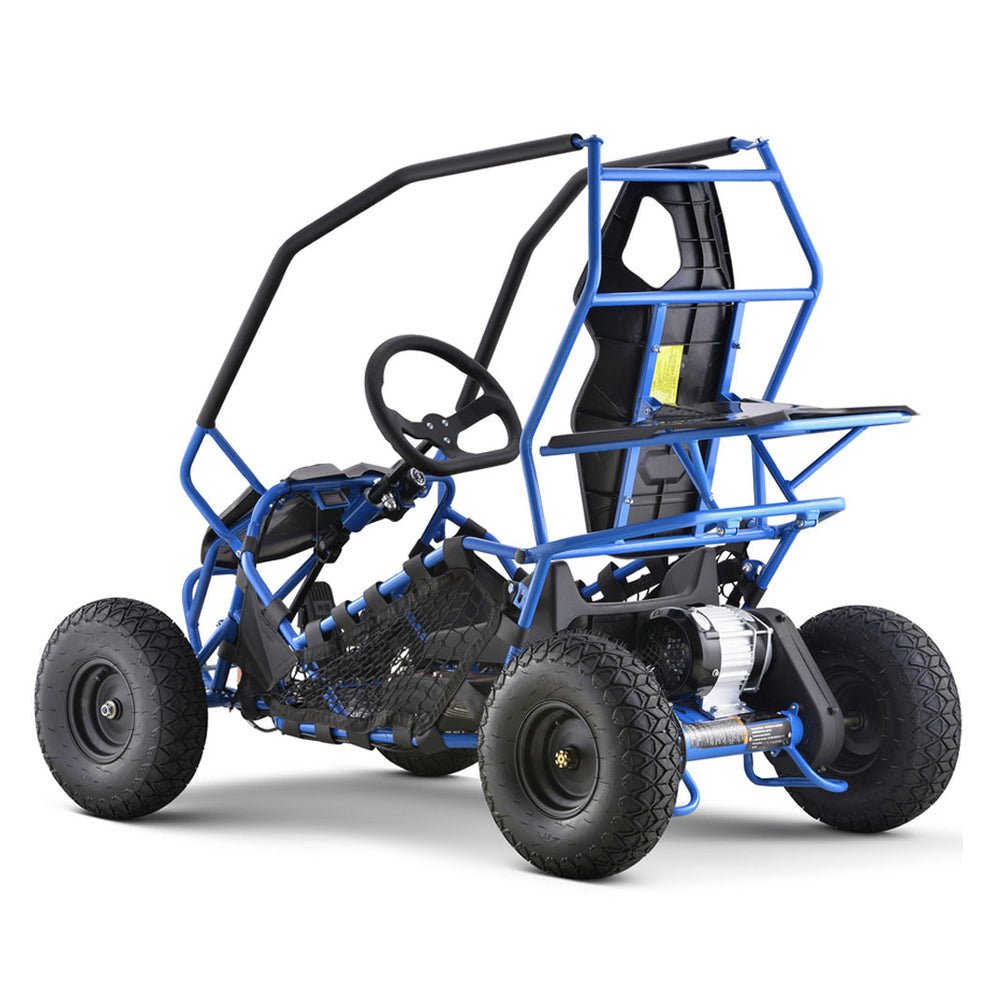 MotoTec Maverick 36V/36AH Blue Electric Motorized Go Kart, 1000W (95368142) - Energize Trek