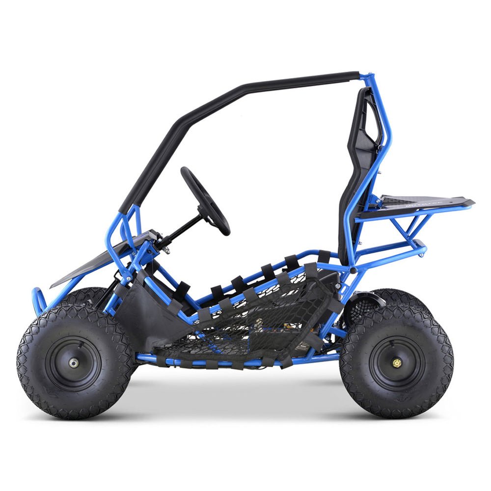 MotoTec Maverick 36V/36AH Blue Electric Motorized Go Kart, 1000W (95368142) - Energize Trek