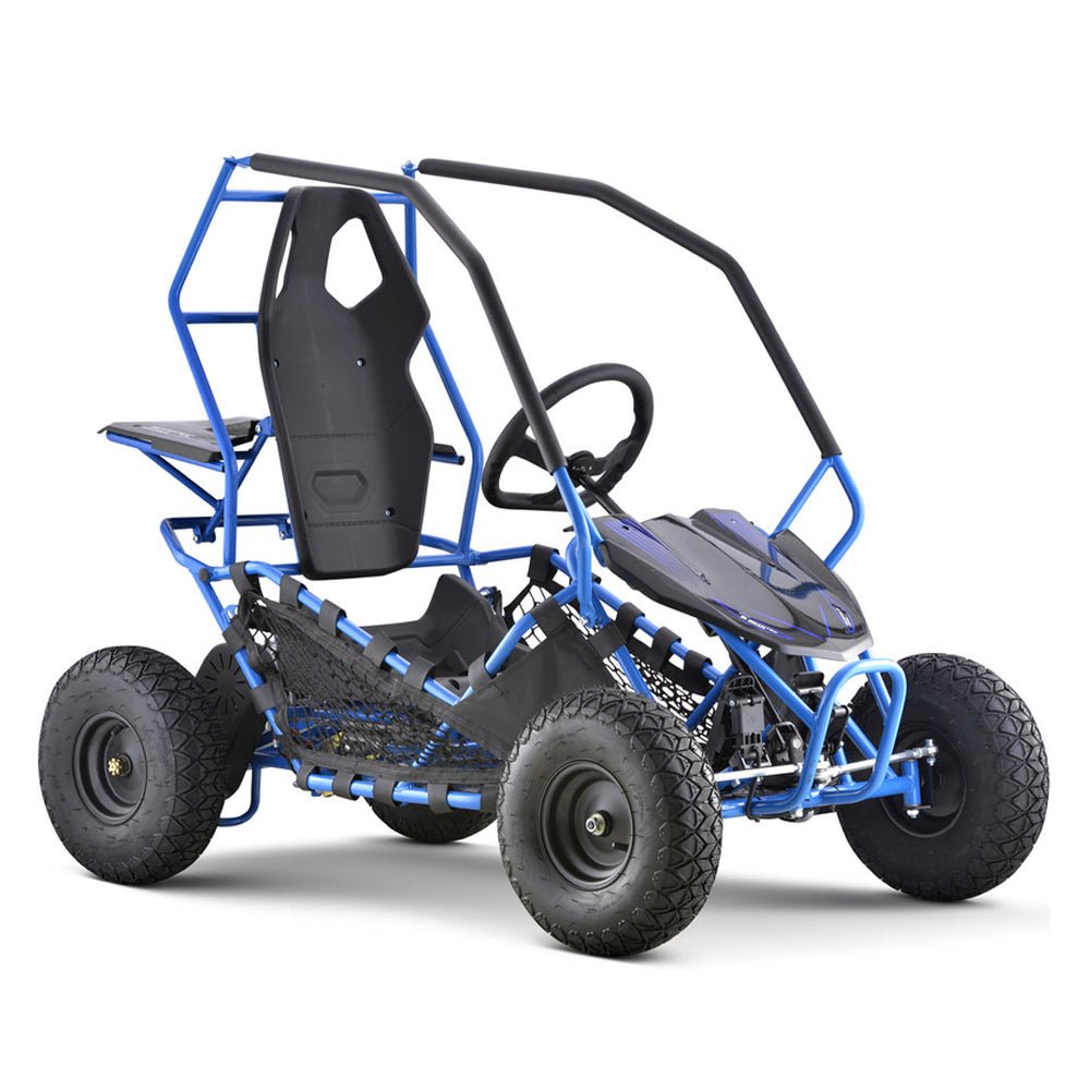 MotoTec Maverick 36V/36AH Blue Electric Motorized Go Kart, 1000W (95368142) - Energize Trek