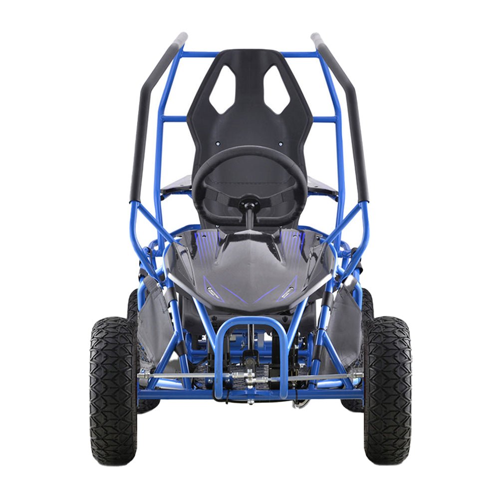 MotoTec Maverick 36V/36AH Blue Electric Motorized Go Kart, 1000W (95368142) - Energize Trek