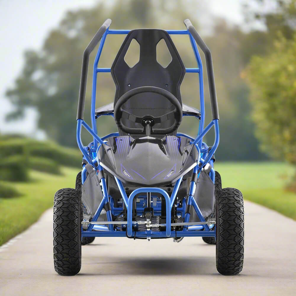 MotoTec Maverick 36V/36AH Blue Electric Motorized Go Kart, 1000W (95368142) - Energize Trek