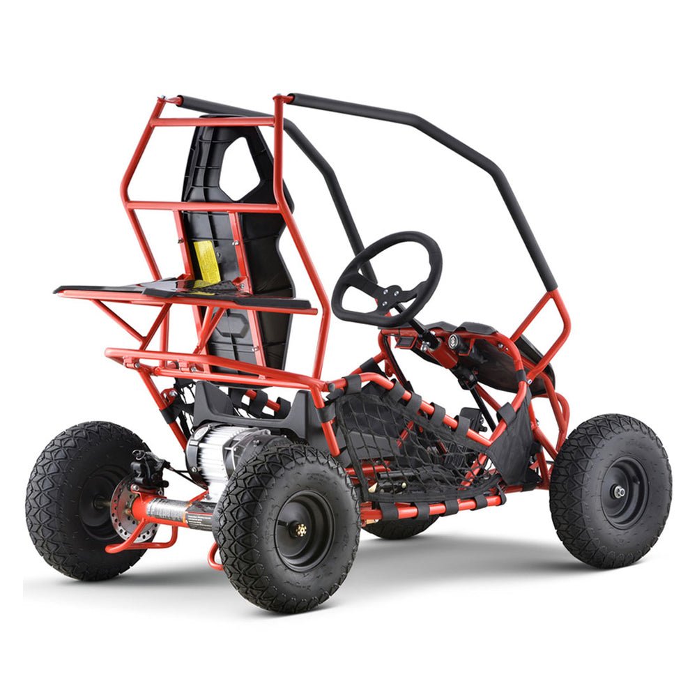 MotoTec Maverick 36V/36AH Red Electric Battery Powered Go Kart, 1000W (96358241) - Energize Trek