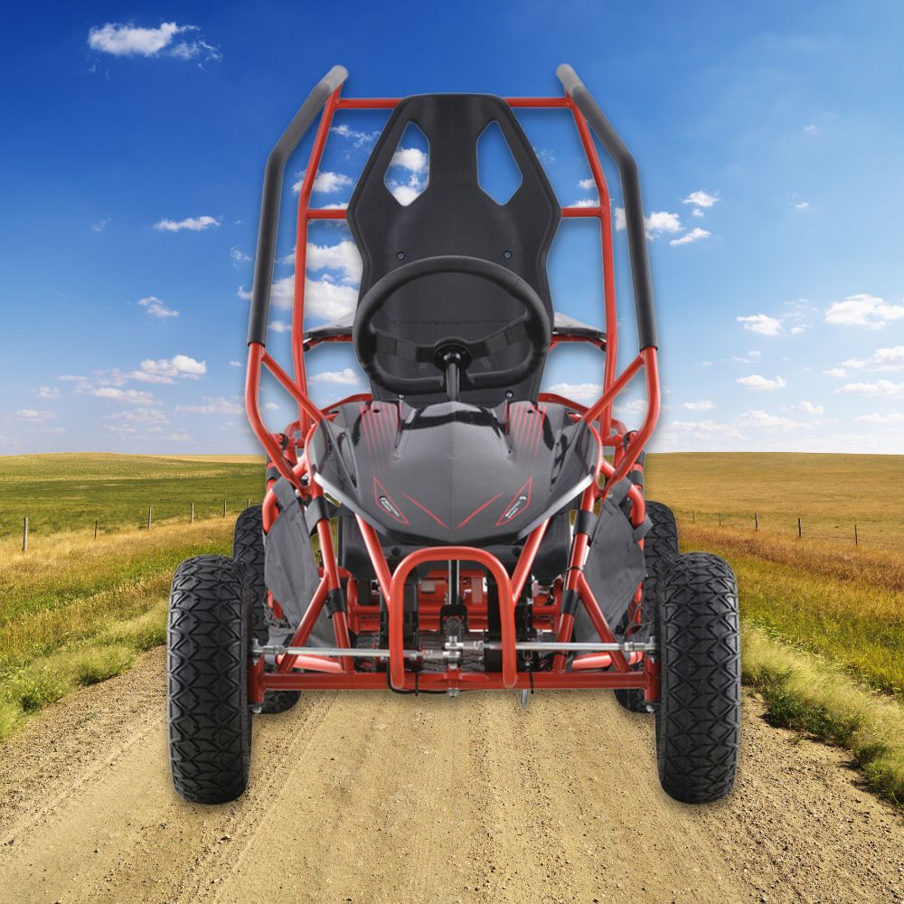 MotoTec Maverick 36V/36AH Red Electric Battery Powered Go Kart, 1000W (96358241) - Energize Trek