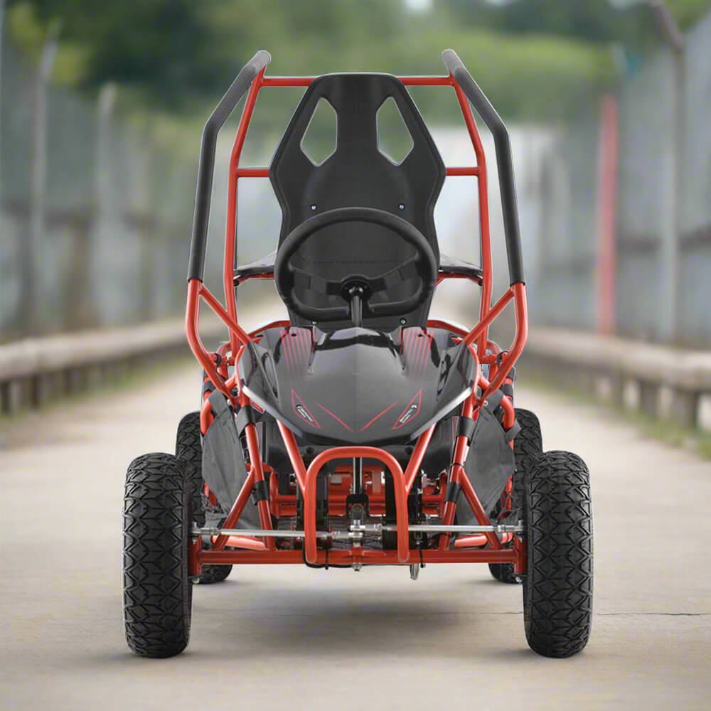 MotoTec Maverick 36V/36AH Red Electric Battery Powered Go Kart, 1000W (96358241) - Energize Trek