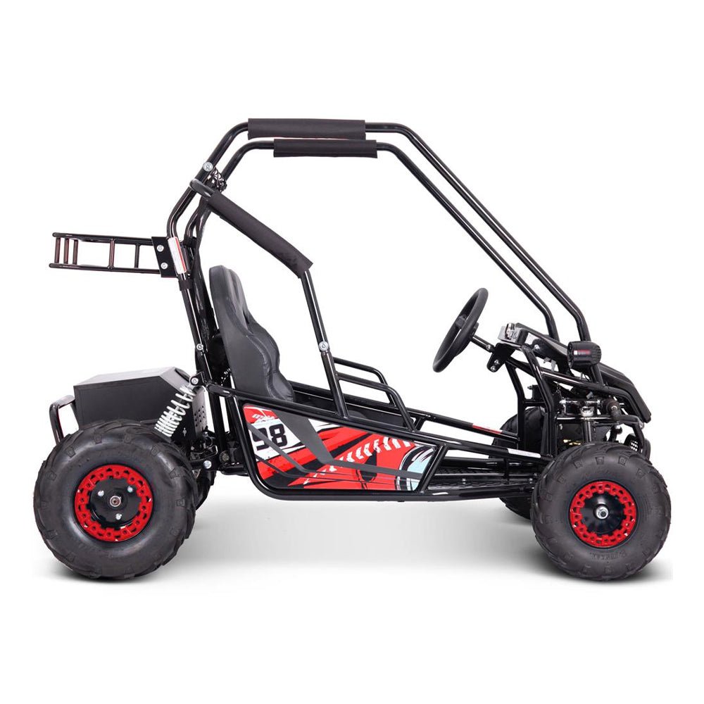 MotoTec Mud XL Red 60V/20AH Electric Full Suspension Go Kart, 2000W (SAK96351) - Energize Trek