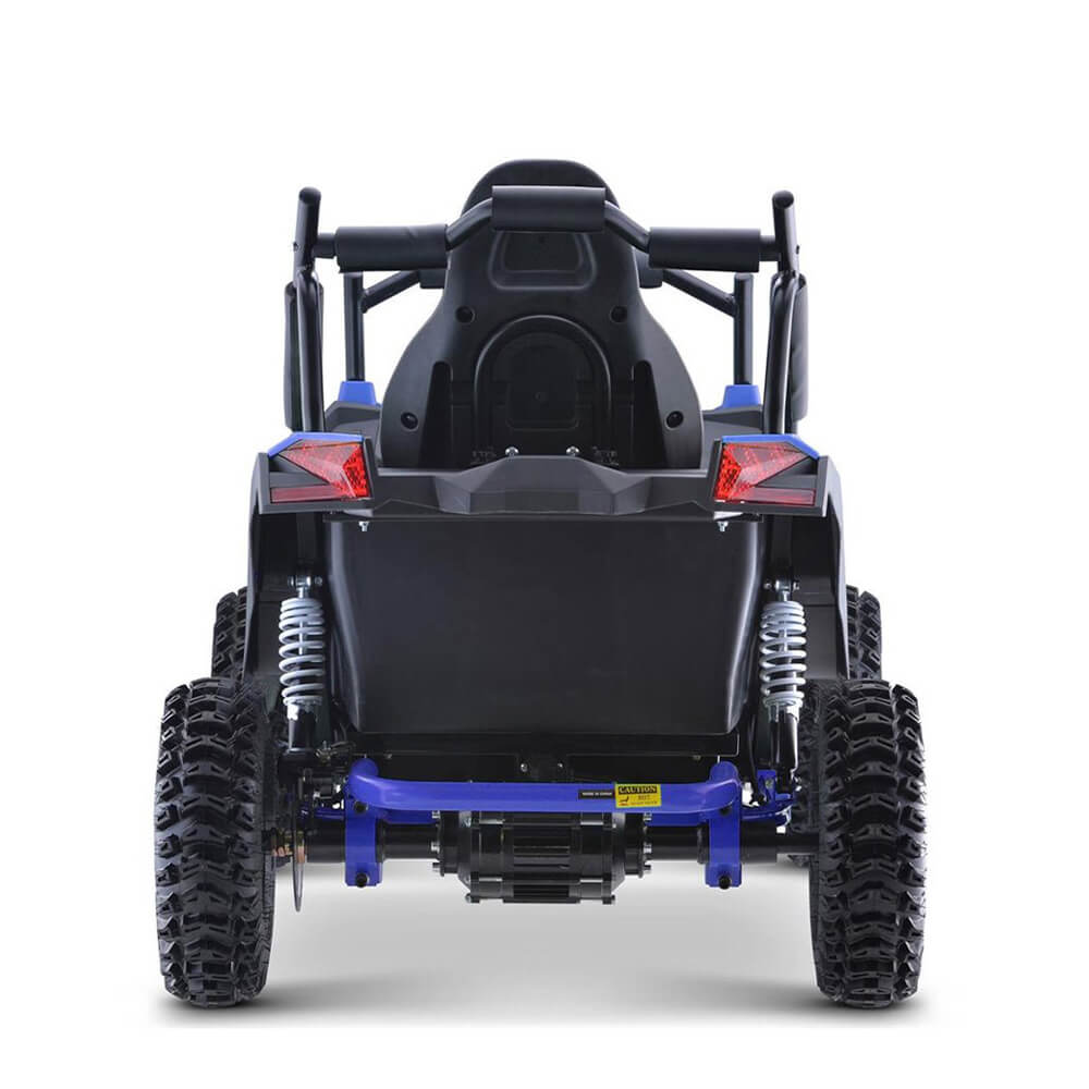 MotoTec Raider 1200W 48V/12AH Kids Electric Full Suspension UTV, Blue (93715062) - Energize Trek