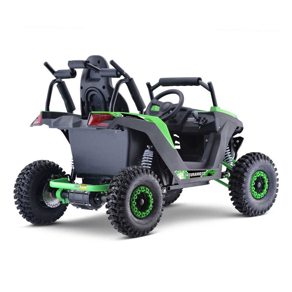 MotoTec Raider 1200W 48V/12AH Kids Electric Full Suspension UTV, Green (95476283) - Energize Trek