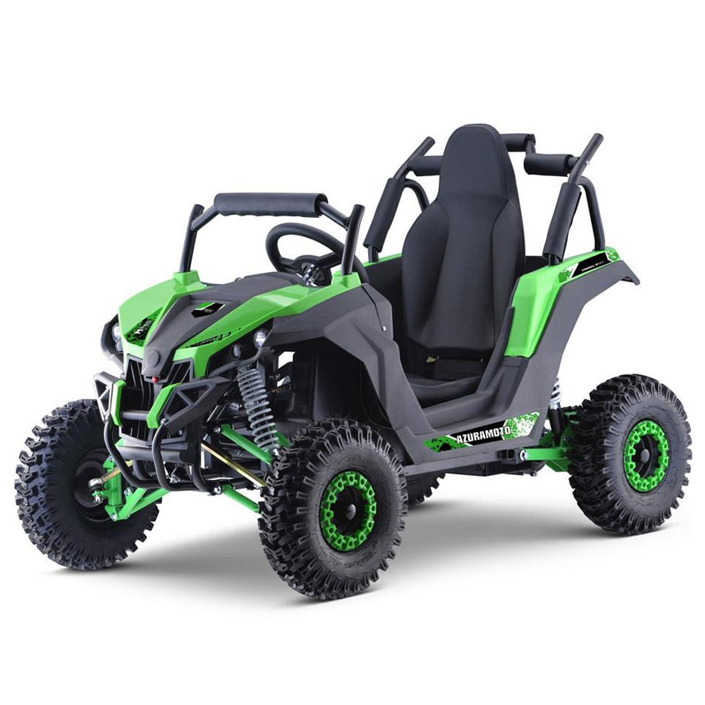 MotoTec Raider 1200W 48V/12AH Kids Electric Full Suspension UTV, Green (95476283) - Energize Trek
