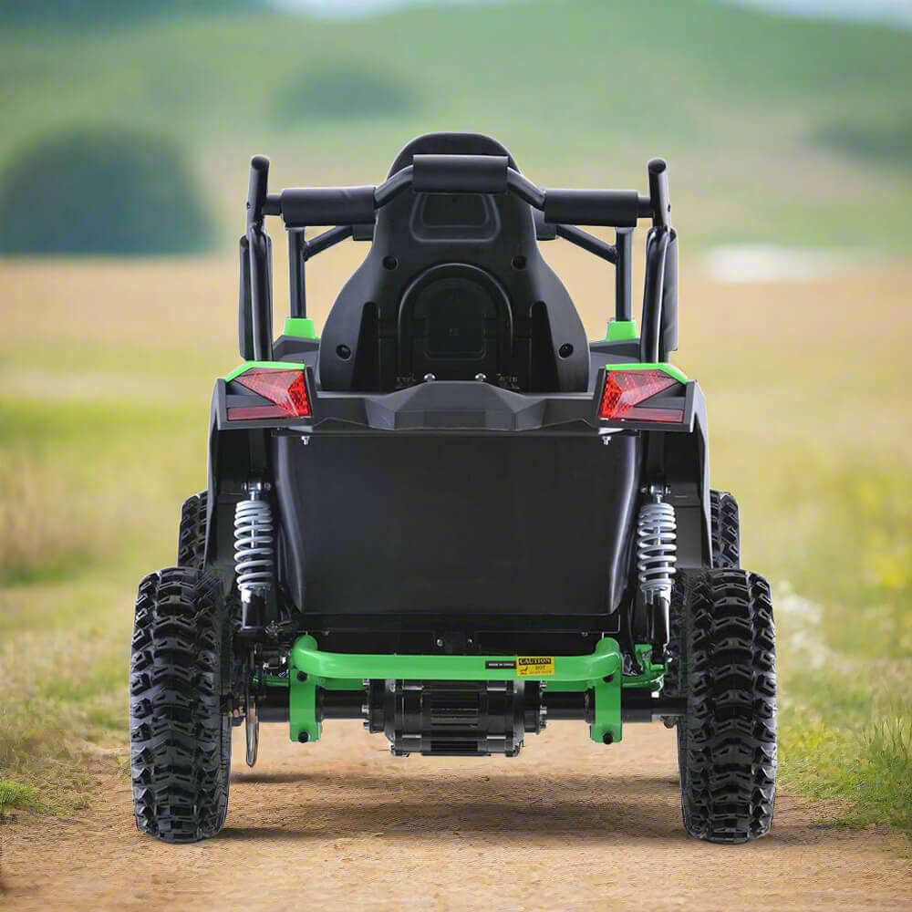MotoTec Raider 1200W 48V/12AH Kids Electric Full Suspension UTV, Green (95476283) - Energize Trek