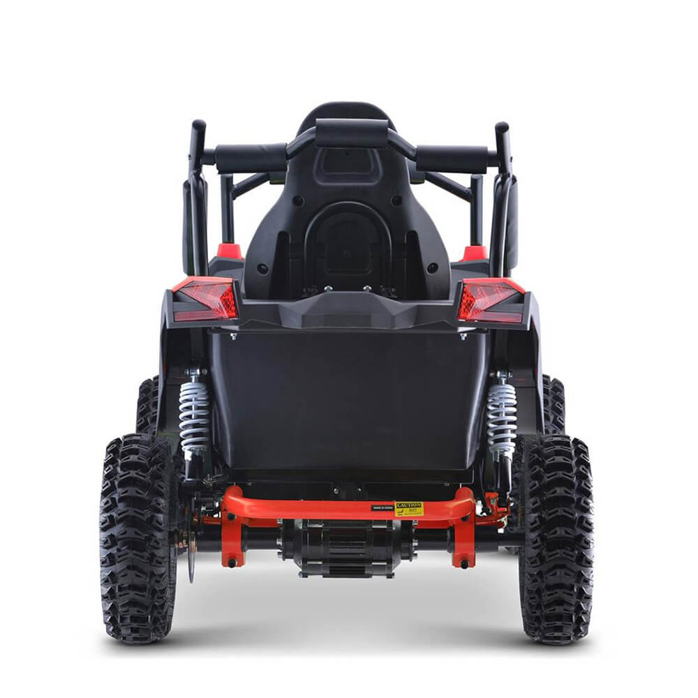 MotoTec Raider 1200W 48V/12AH Kids Electric Full Suspension UTV, Red (91735260) - Energize Trek