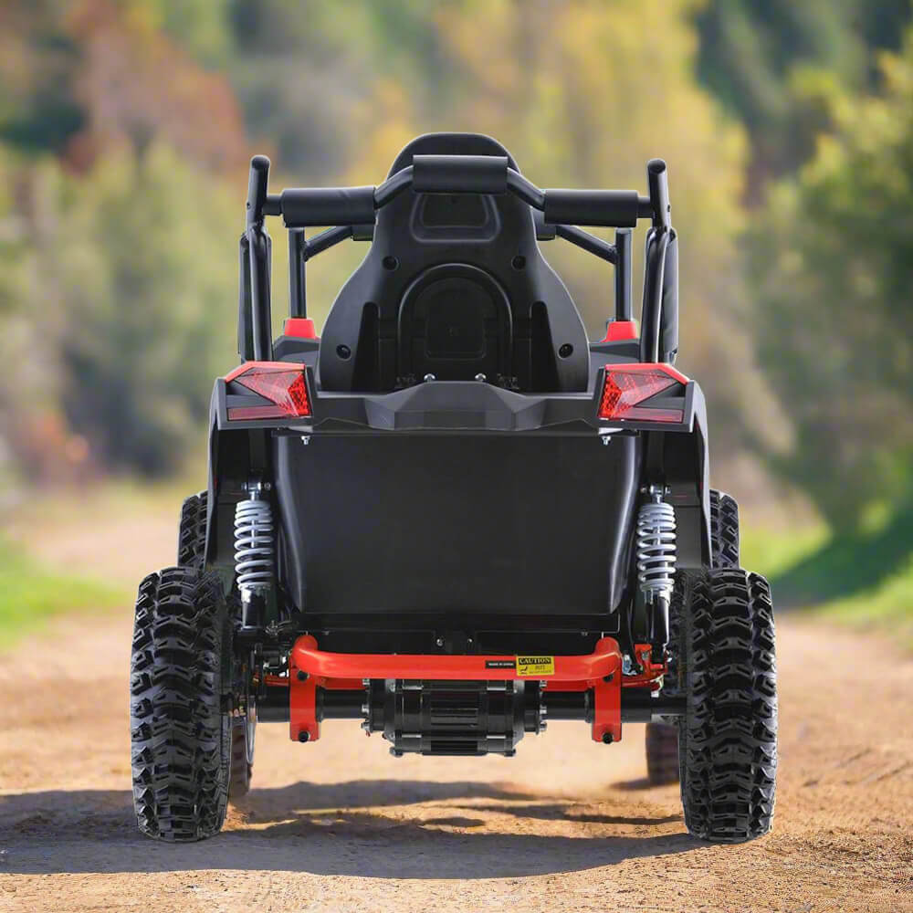 MotoTec Raider 1200W 48V/12AH Kids Electric Full Suspension UTV, Red (91735260) - Energize Trek