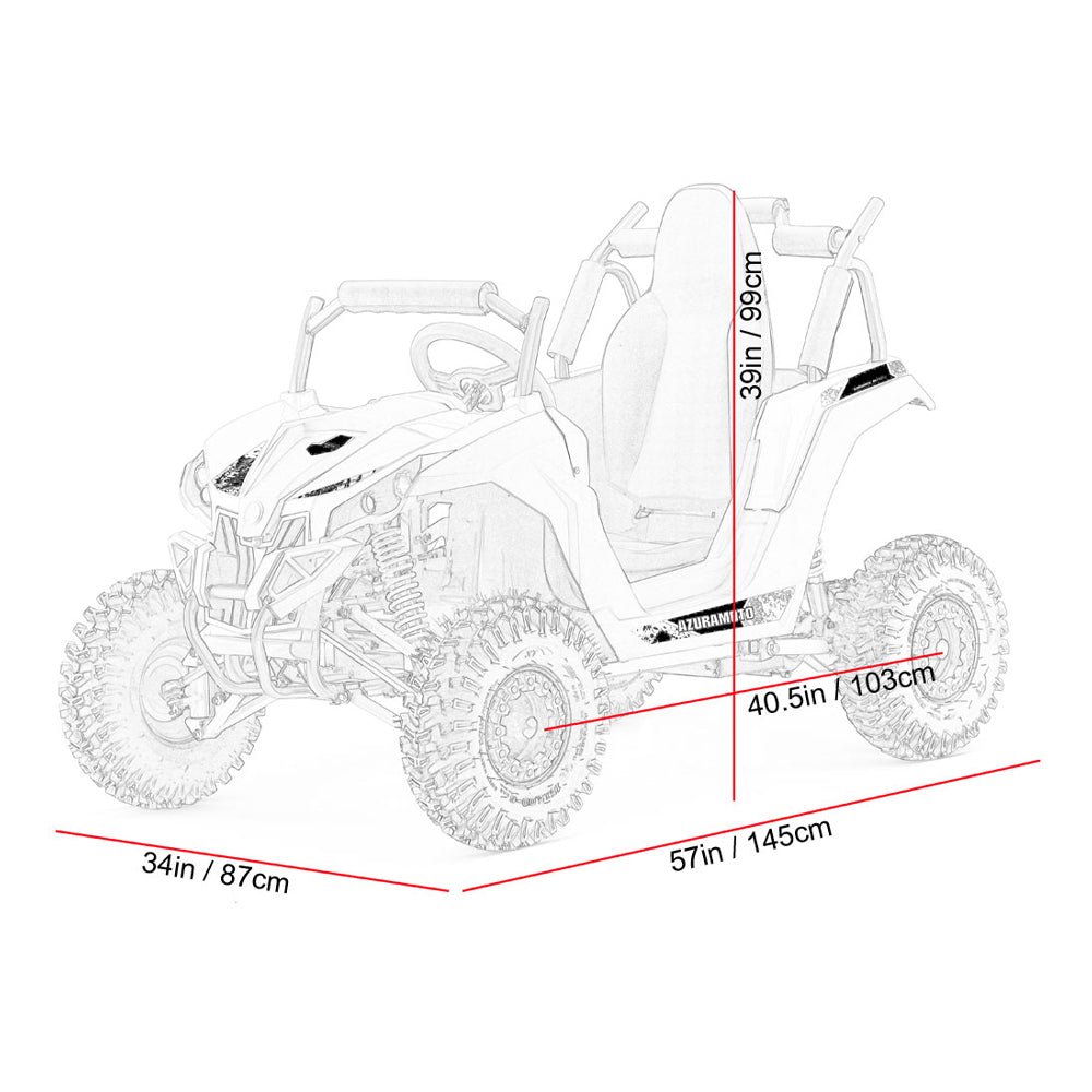 MotoTec Raider 1200W 48V/12AH Kids Electric Full Suspension UTV, Red (91735260) - Energize Trek