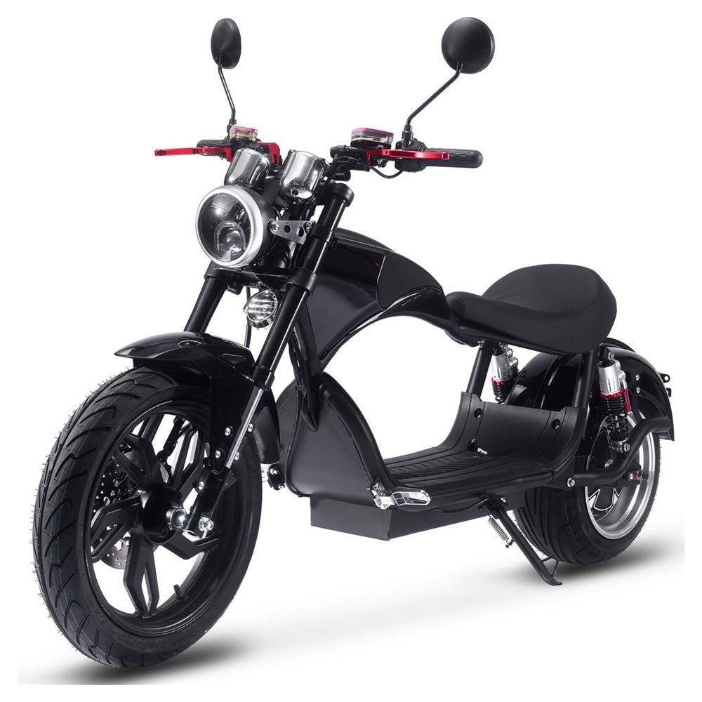 MotoTec Raven 60V/30AH 2500W Electric Moped Motorcycle Scooter For Adults, Black (SAK48263) - Energize Trek