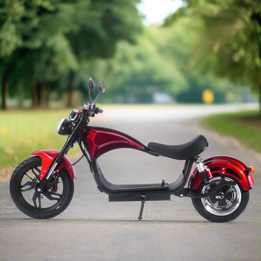 MotoTec Raven 60V/30AH 2500W Electric Moped Motorcycle Scooter For Adults, Red (SAK48163) - Energize Trek