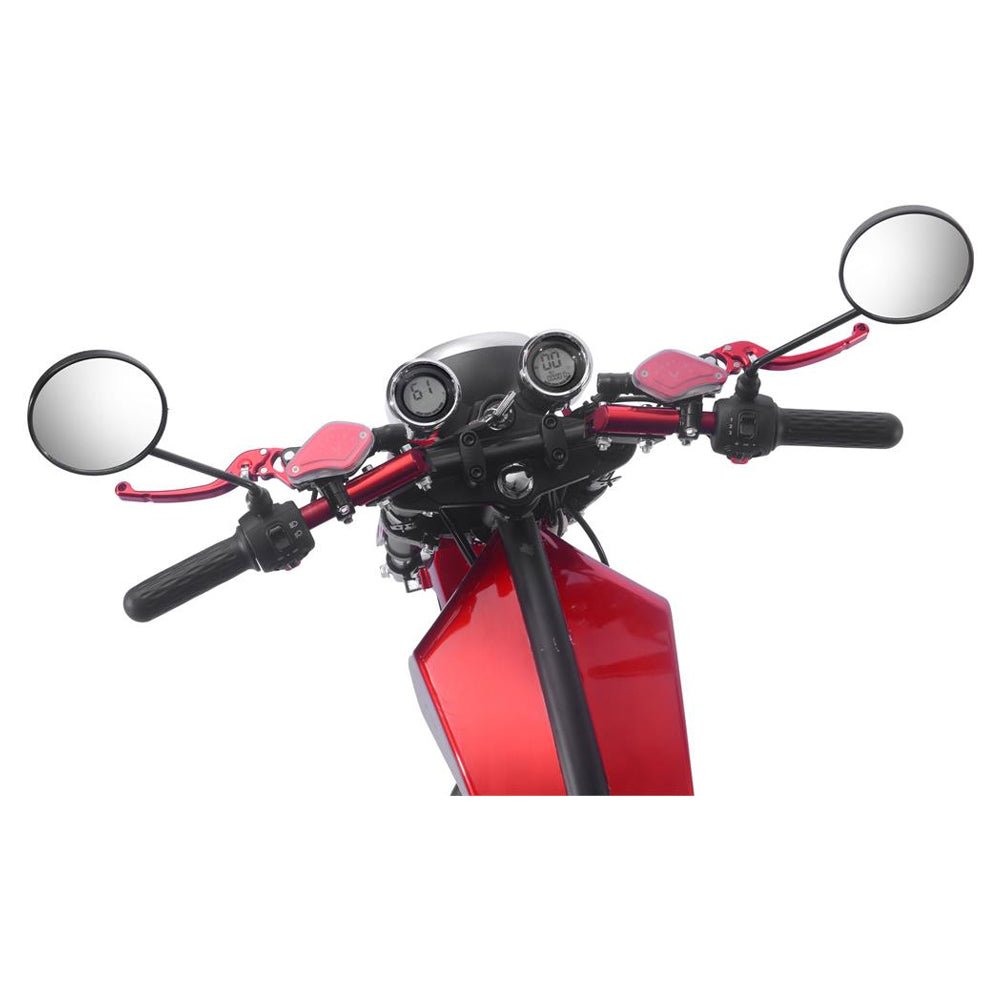 MotoTec Raven 60V/30AH 2500W Electric Moped Motorcycle Scooter For Adults, Red (SAK48163) - Energize Trek