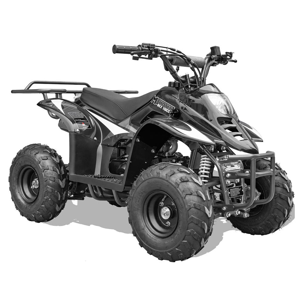 MotoTec Rex 110CC 4-Stroke Mini Kids 4 Wheeler Gas ATV Quad, Black (95316842) - Energize Trek