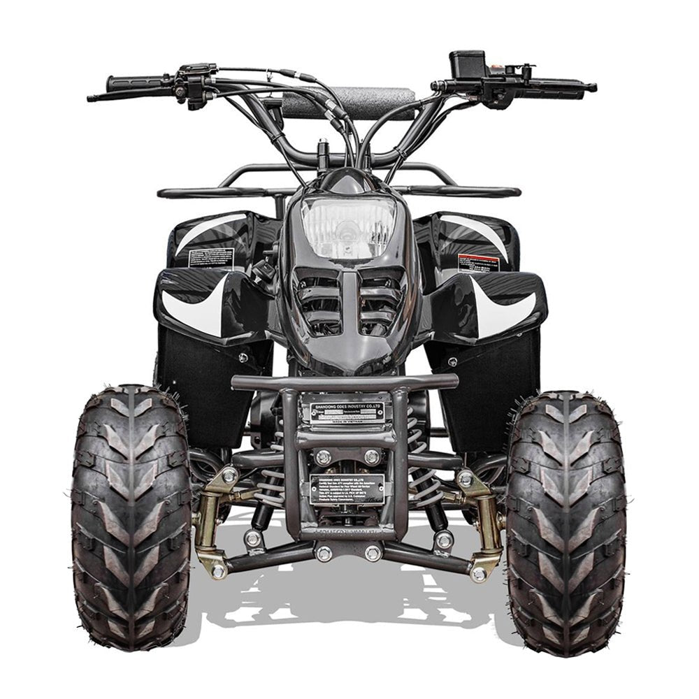 MotoTec Rex 110CC 4-Stroke Mini Kids 4 Wheeler Gas ATV Quad, Black (95316842) - Energize Trek