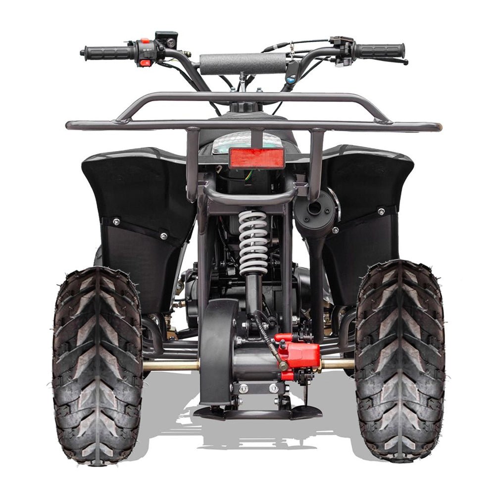 MotoTec Rex 110CC 4-Stroke Mini Kids 4 Wheeler Gas ATV Quad, Black (95316842) - Energize Trek