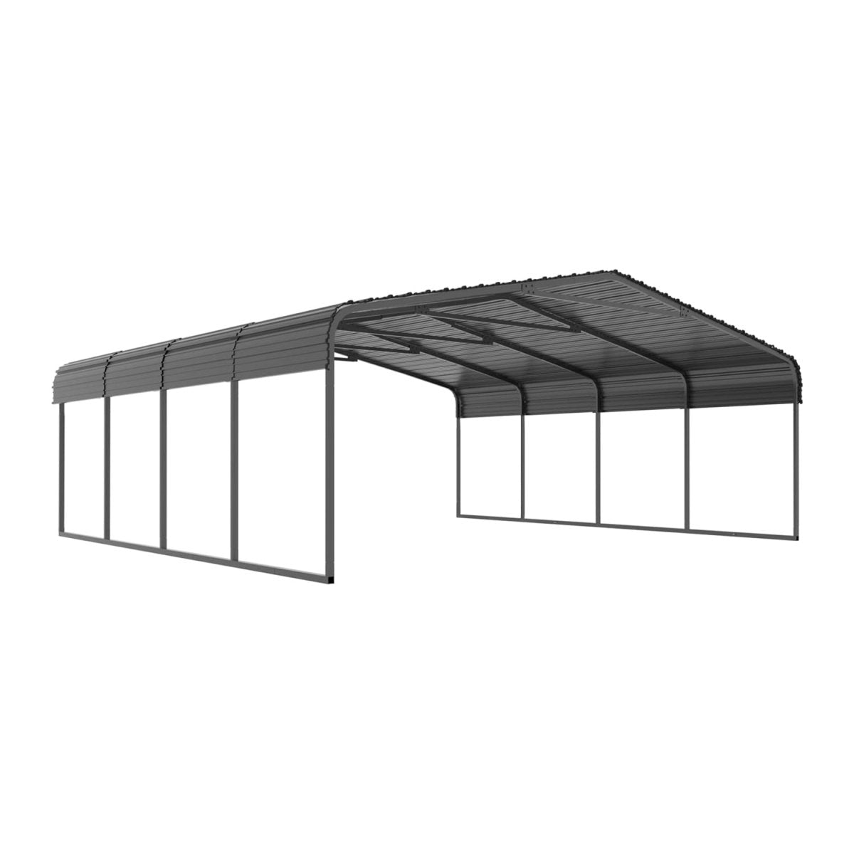 [20x20FT] MPT Extra Large Premium Heavy Duty Outdoor Metal Carport Shelter (SAK97425) - Energize Trek