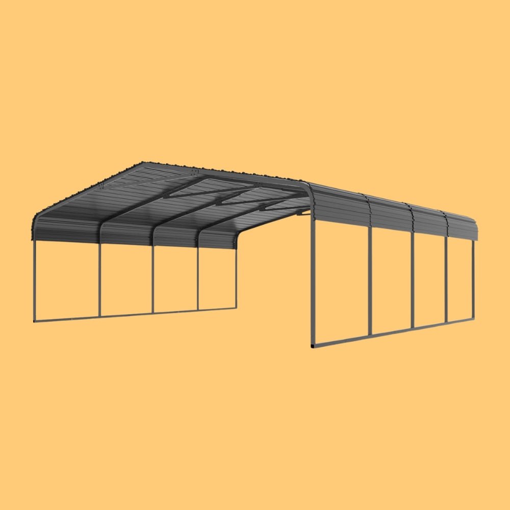[20x20FT] MPT Extra Large Premium Heavy Duty Outdoor Metal Carport Shelter (SAK97425) - Energize Trek