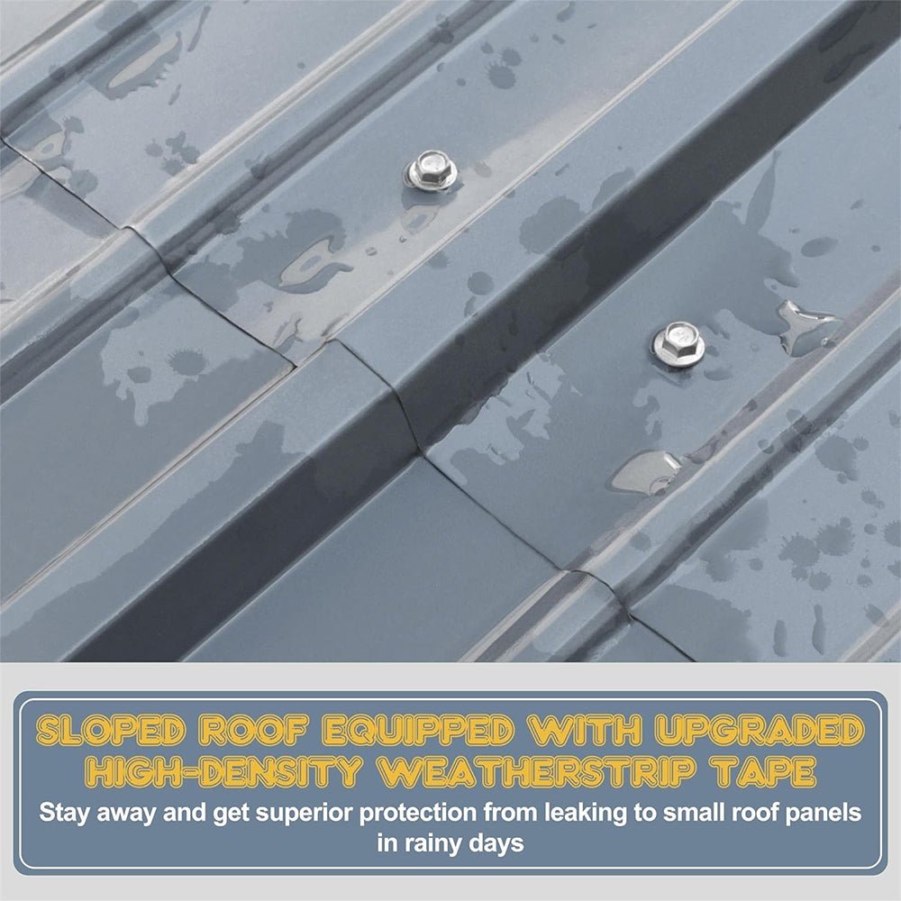 [10x15FT] MPT Large Heavy Duty Outdoor Metal Carport For Cars, Trucks And Boats (SAK95738) - Energize Trek