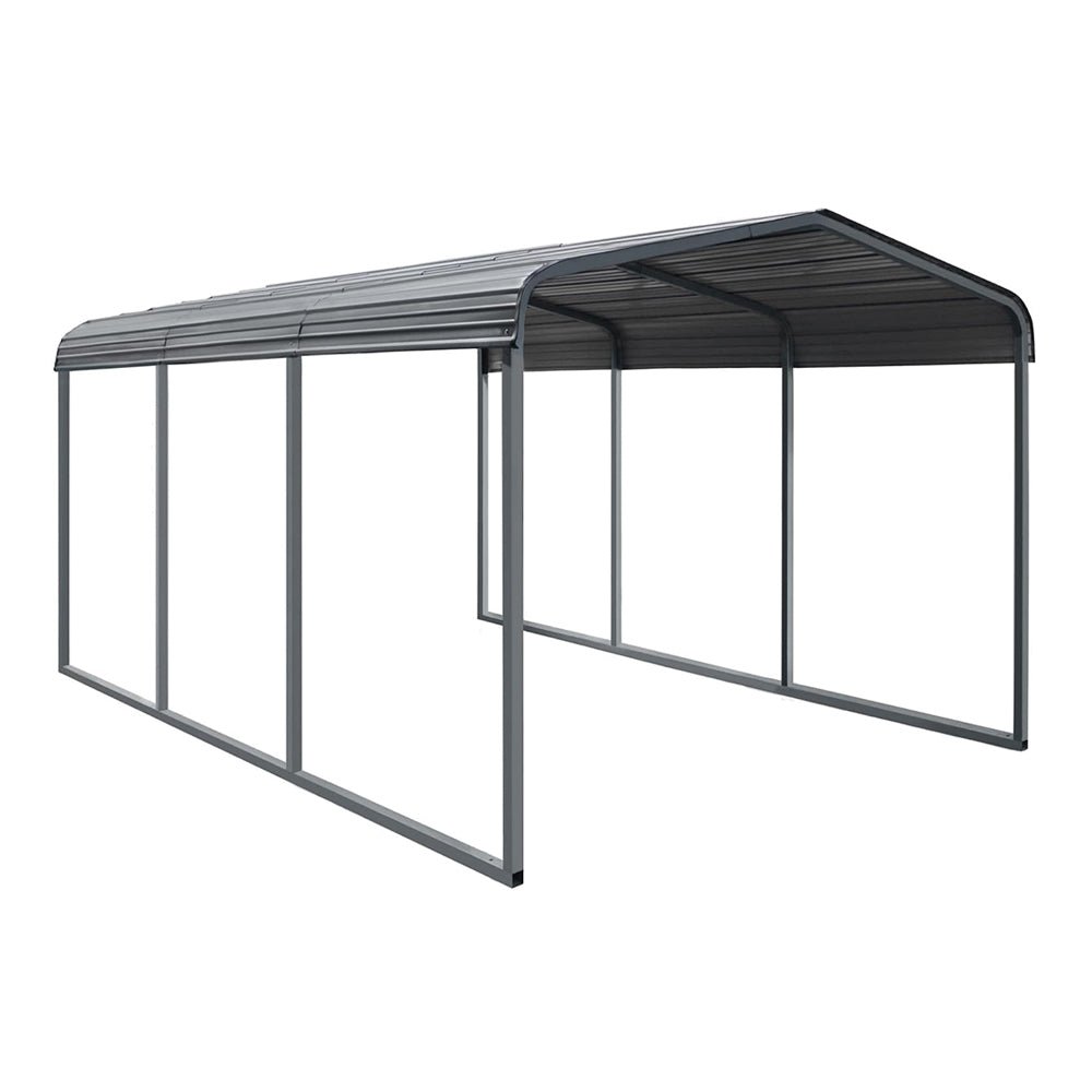 [10x15FT] MPT Large Heavy Duty Outdoor Metal Carport For Cars, Trucks And Boats (SAK95738) - Energize Trek