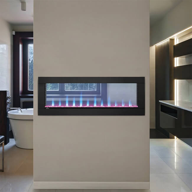 Napoleon Clearion Elite 60 Fully Recessed See Thru Wall Mounted Electric Fireplace, 60" [NEFBD60HE] (SAK31716) - Energize Trek