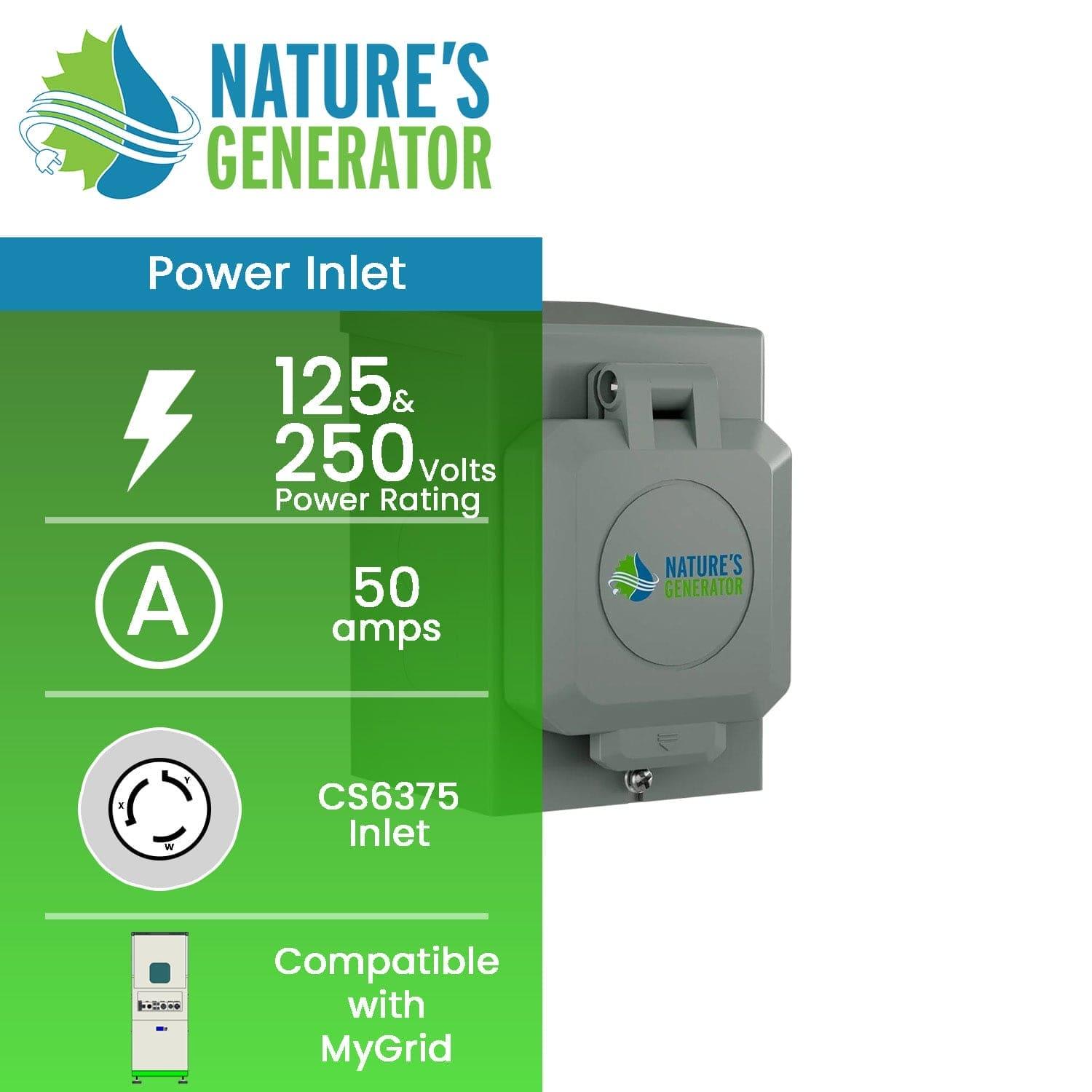 Nature's Generator 50A Power Inlet Box - Energize Trek