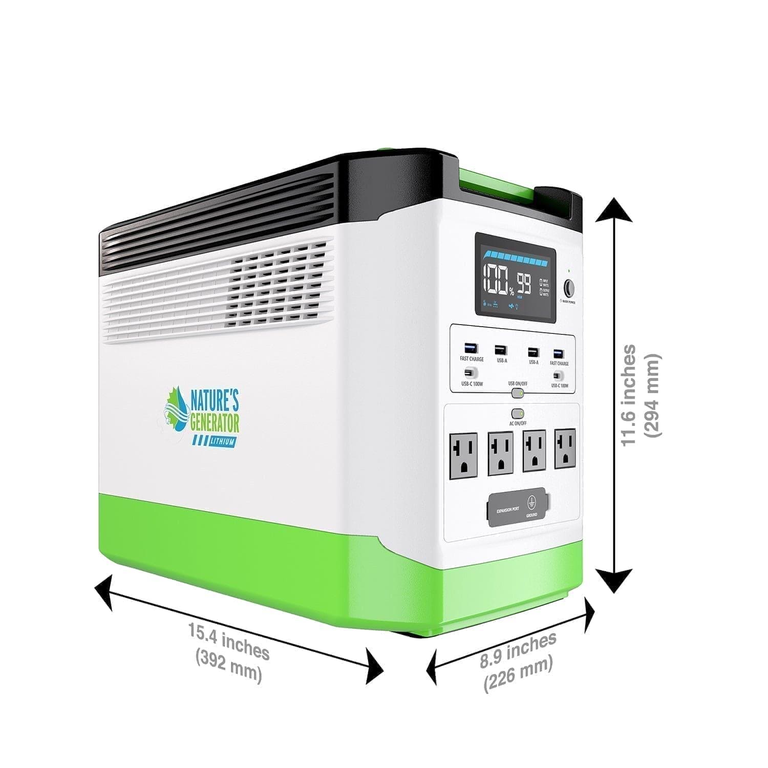 Refurbished Nature's Generator Lithium 1800 - Energize Trek