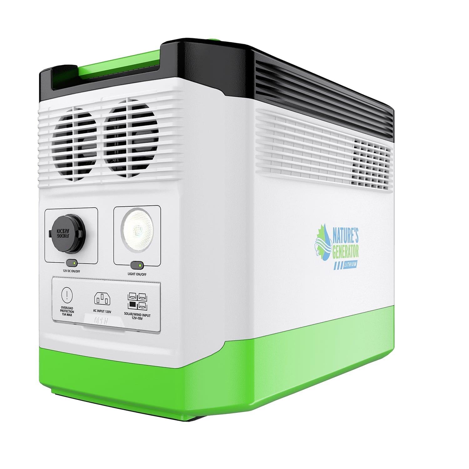 Nature's Generator Lithium 1800 Solar Generator and Transfer Switch - Energize Trek