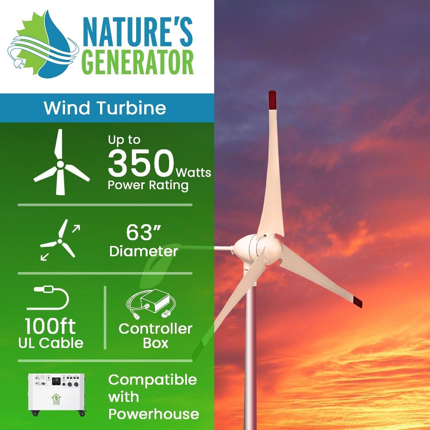 Nature's Generator Powerhouse Wind Turbine - Energize Trek