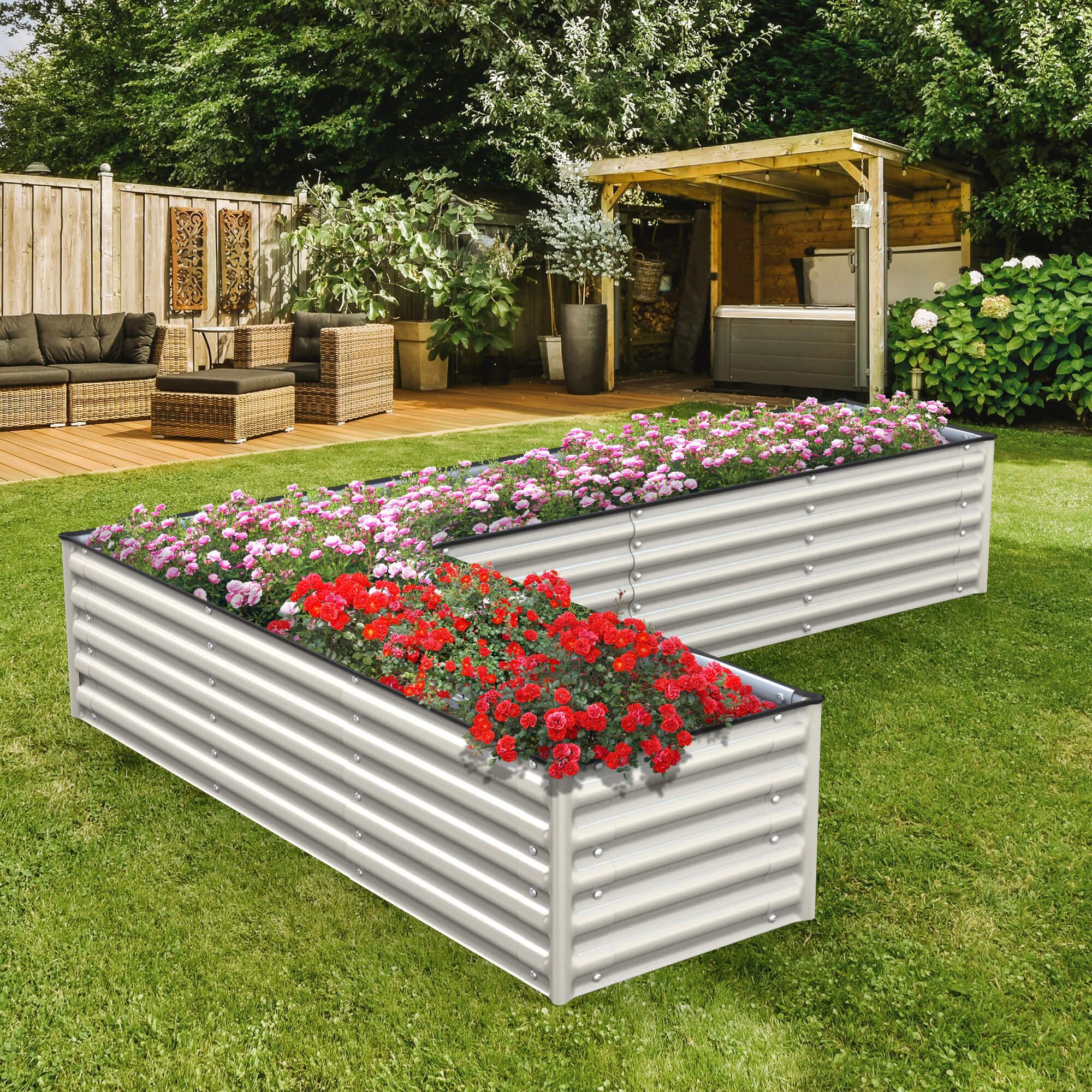 Olle Gardens 17" Tall "L" Shape Infinity Raised Garden Bed - Energize Trek