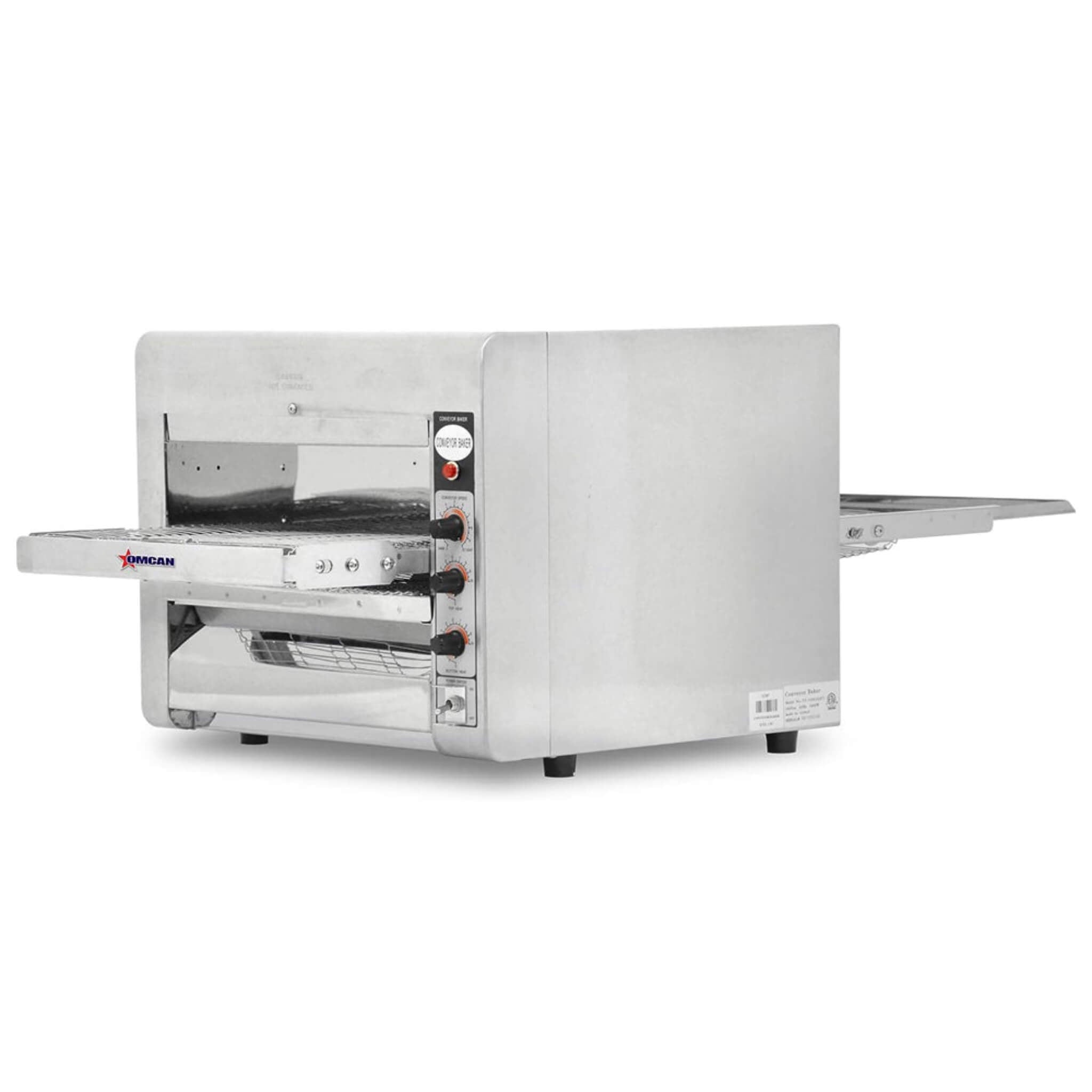 Omcan Premium Commercial Stainless Steel Conveyor Restaurant Countertop Pizza Baking Oven, 3600W (SAK48164) - Energize Trek