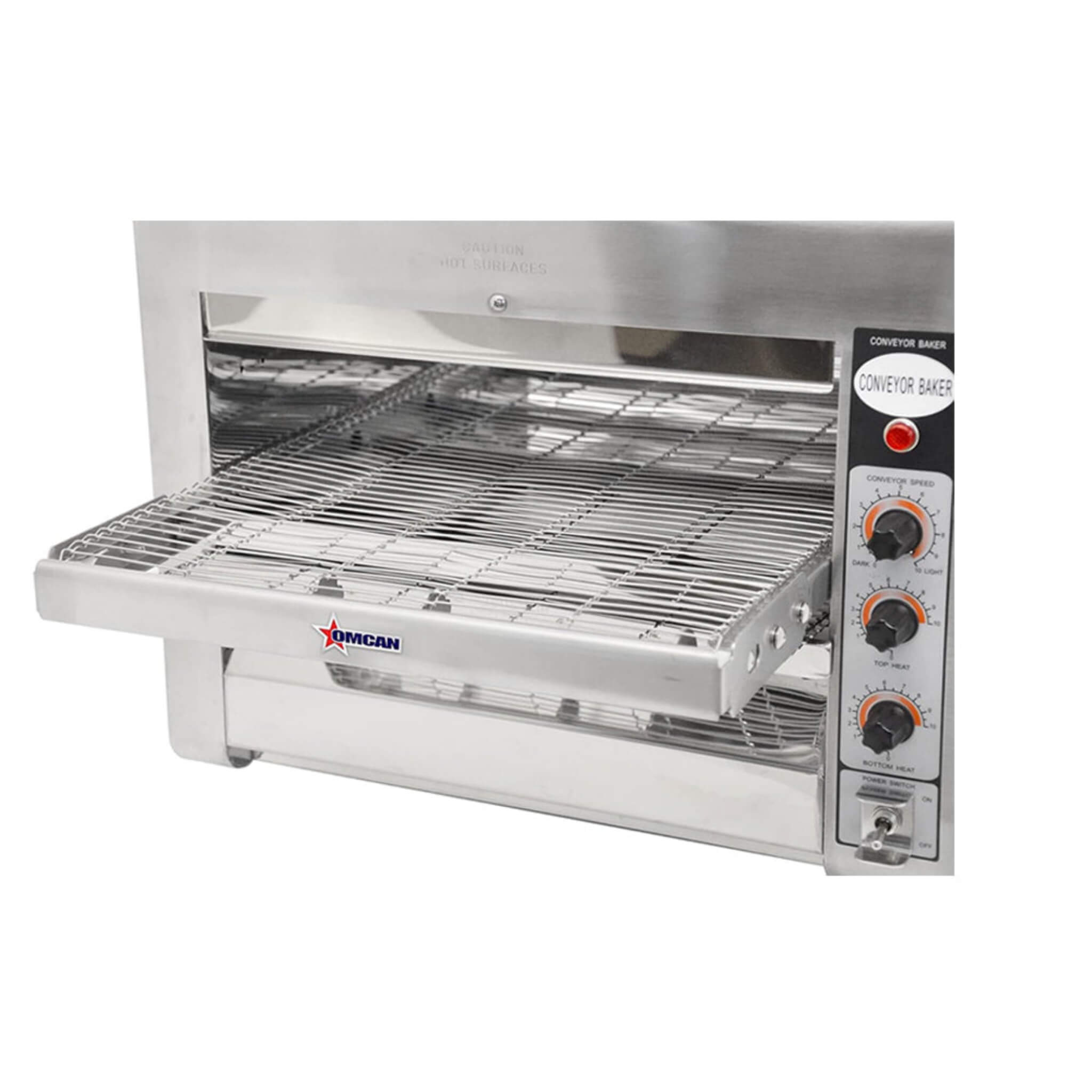 Omcan Premium Commercial Stainless Steel Conveyor Restaurant Countertop Pizza Baking Oven, 3600W (SAK48164) - Energize Trek