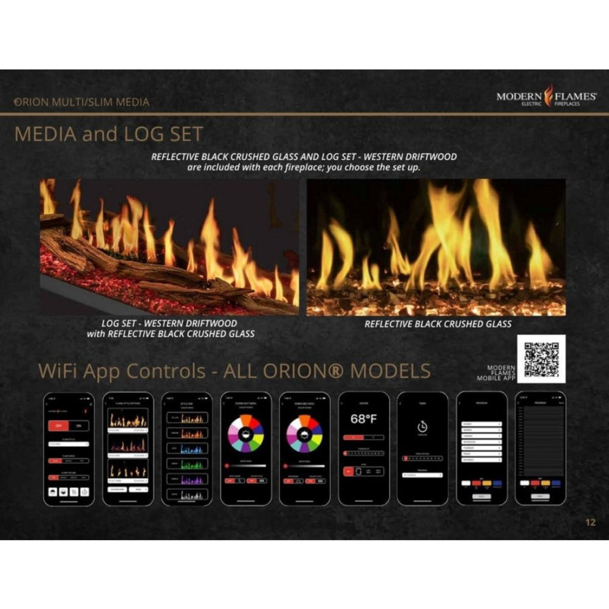 Modern Flames Orion Multi 100" Heliovision Multi-Sided Electric Fireplace [OR100-MULTI] (SAK38017) - Energize Trek