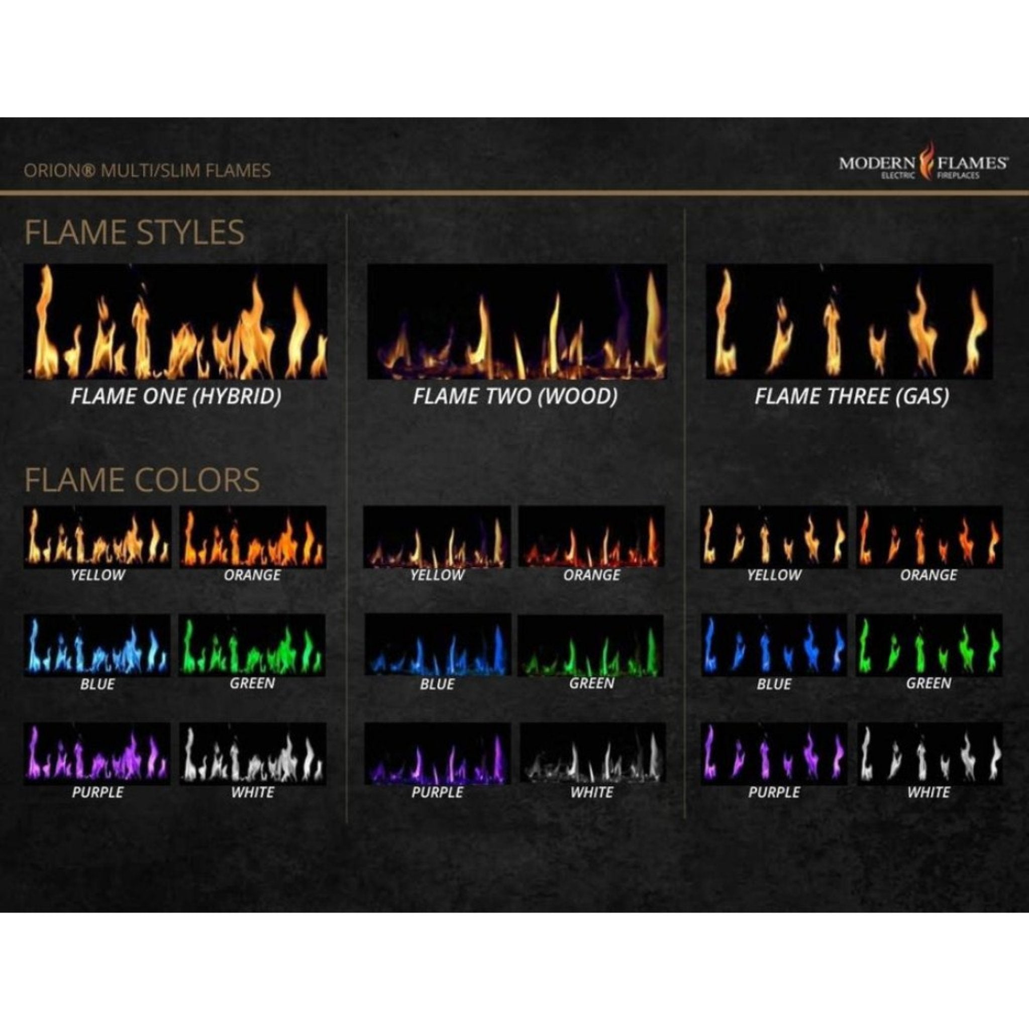 Modern Flames Orion Multi 100" Heliovision Multi-Sided Electric Fireplace [OR100-MULTI] (SAK38017) - Energize Trek