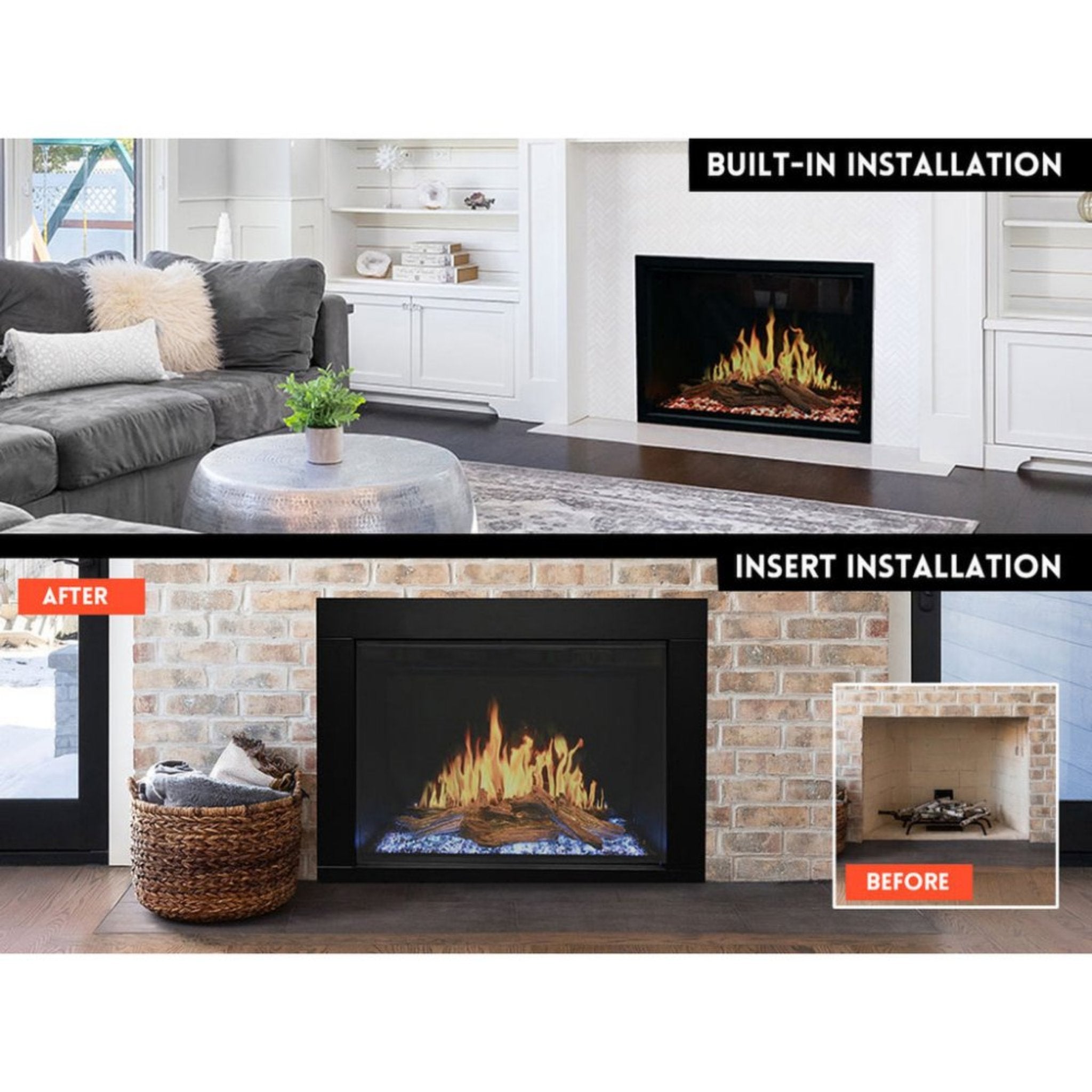 Modern Flames Orion Traditional 30" Heliovision Electric Fireplace [OR30-TRAD] (SAK53719) - Energize Trek