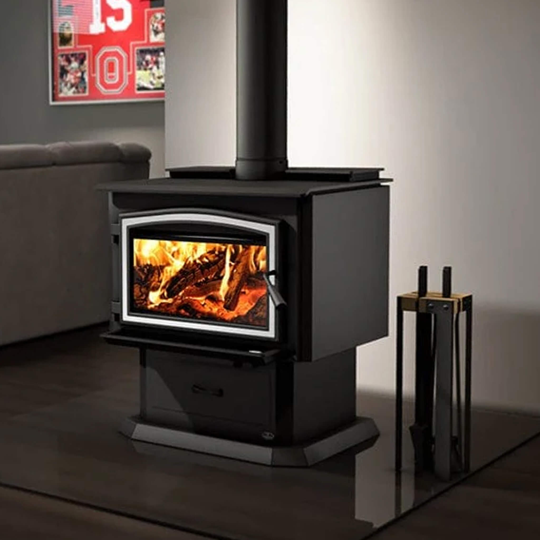 Osburn 3500 Wood-Burning 110K BTU Stove With Blower [OB03500] (SAK15982) - Energize Trek