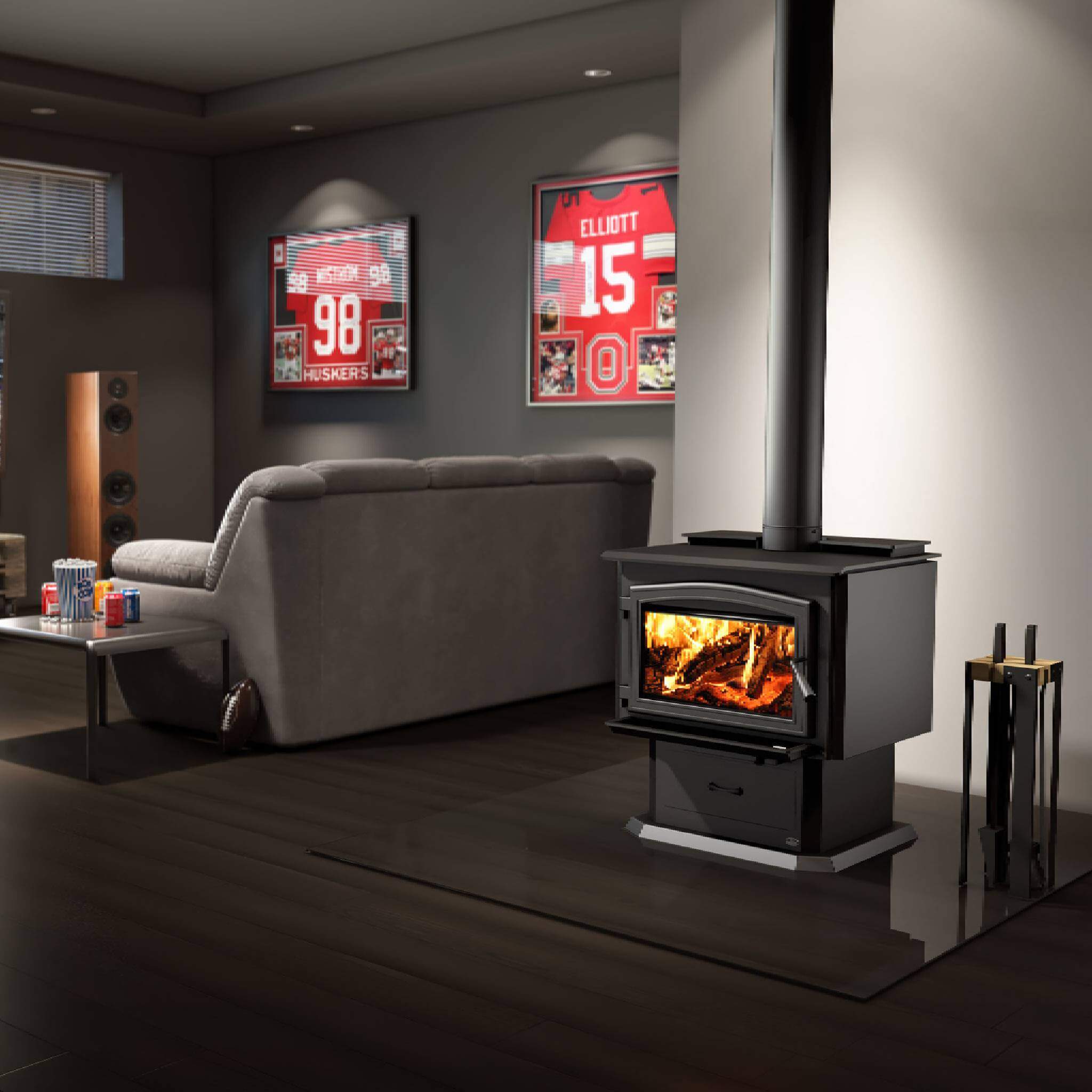 Osburn 3500 Wood-Burning 110K BTU Stove With Blower [OB03500] (SAK15982) - Energize Trek