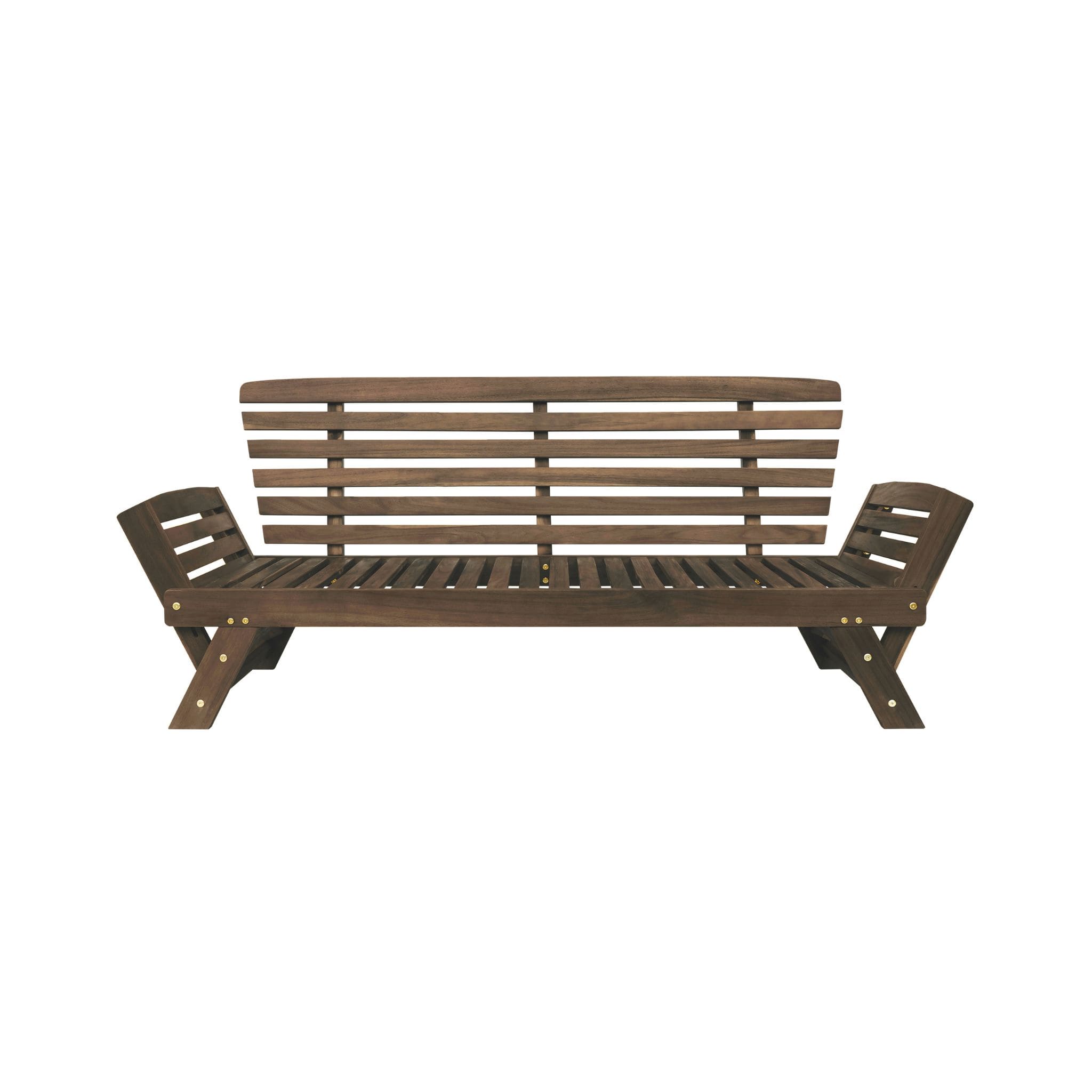 Outdoor Adjustable Wooden Patio Daybed Sofa With Cushions (SAK41345) - Energize Trek
