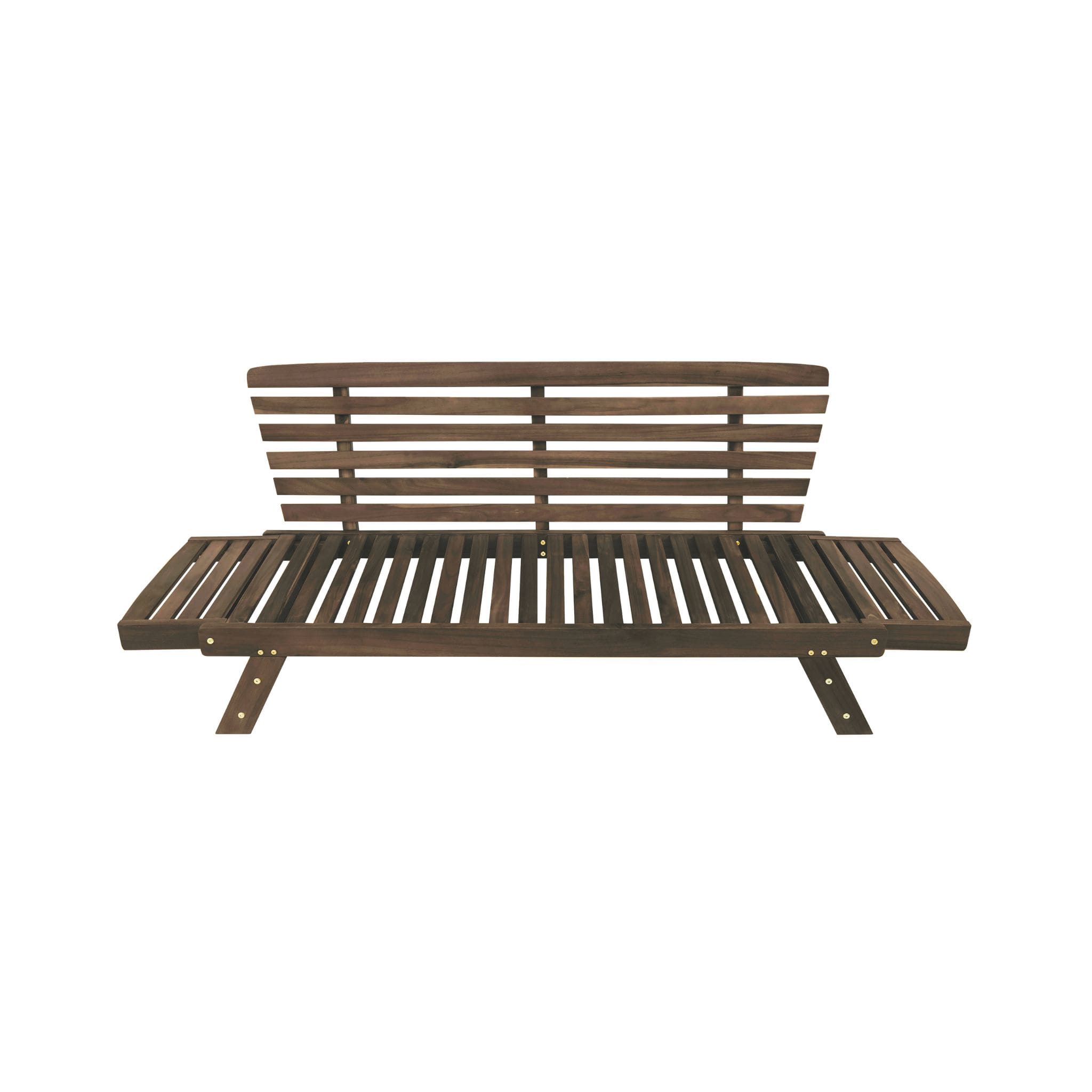 Outdoor Adjustable Wooden Patio Daybed Sofa With Cushions (SAK41345) - Energize Trek